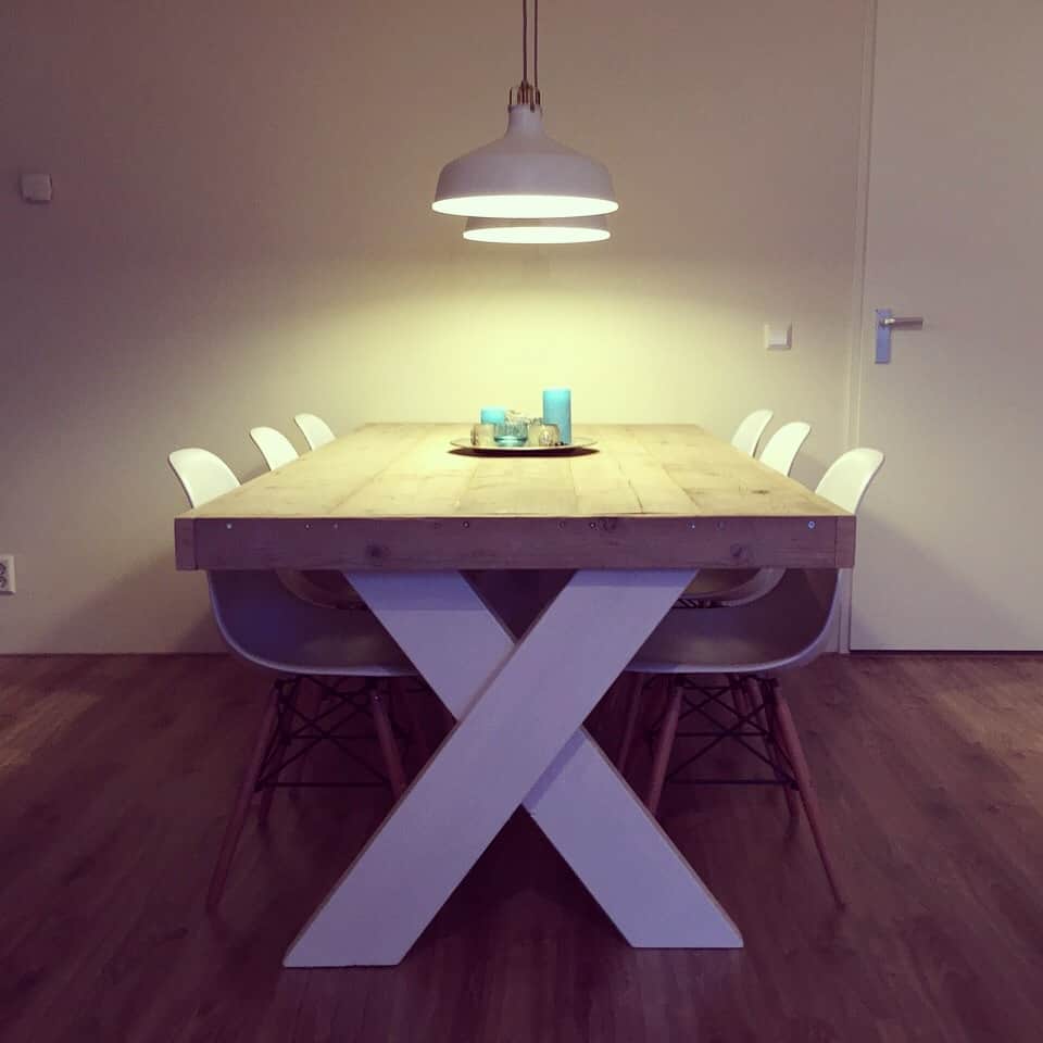 Steigerhouten tafel Renske