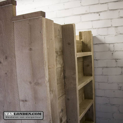 Steigerhouten gevelbed met bedstee Dominique