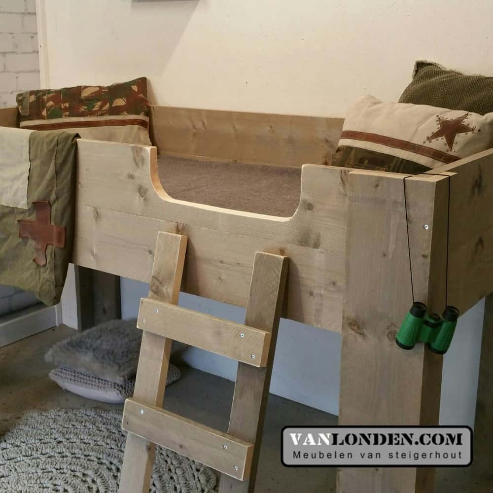 Steigerhouten halfhoogslaper Roderick