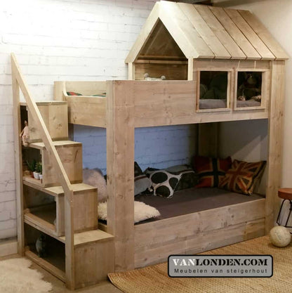 Steigerhouten hoogslaper Kaj