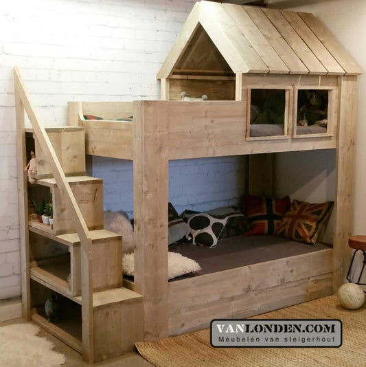 Steigerhouten hoogslaper Kaj