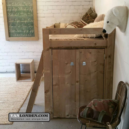 Steigerhouten hoogslaper Bram