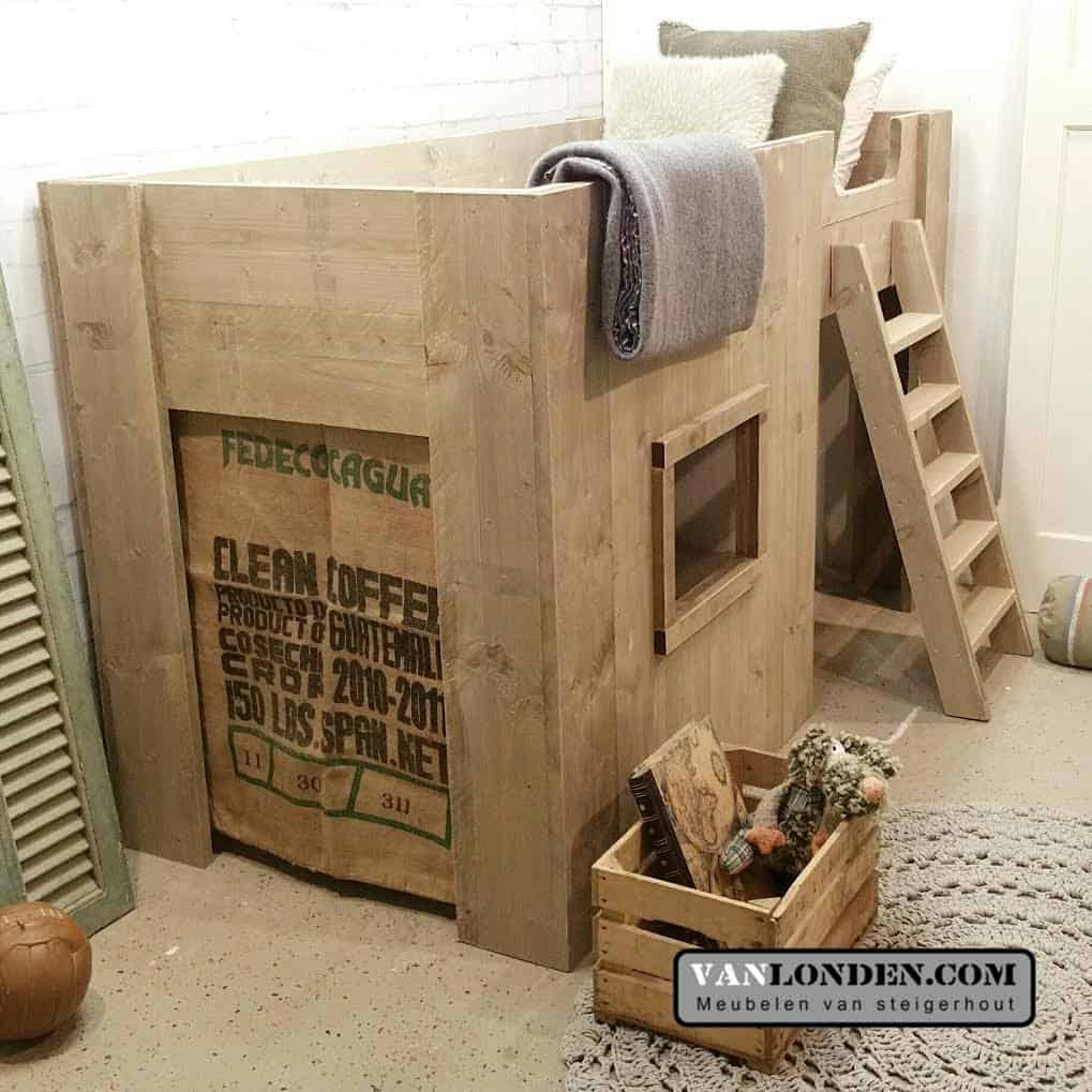 Steigerhouten hoogslaper Dide