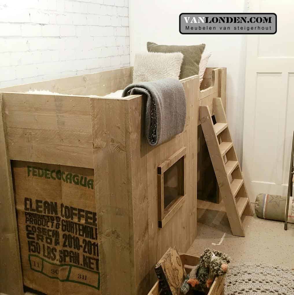 Steigerhouten hoogslaper Dide