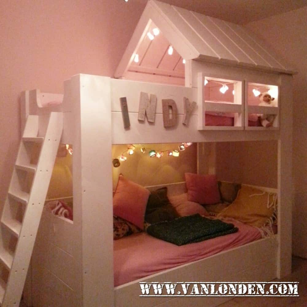 Steigerhouten stapelbed Fleur