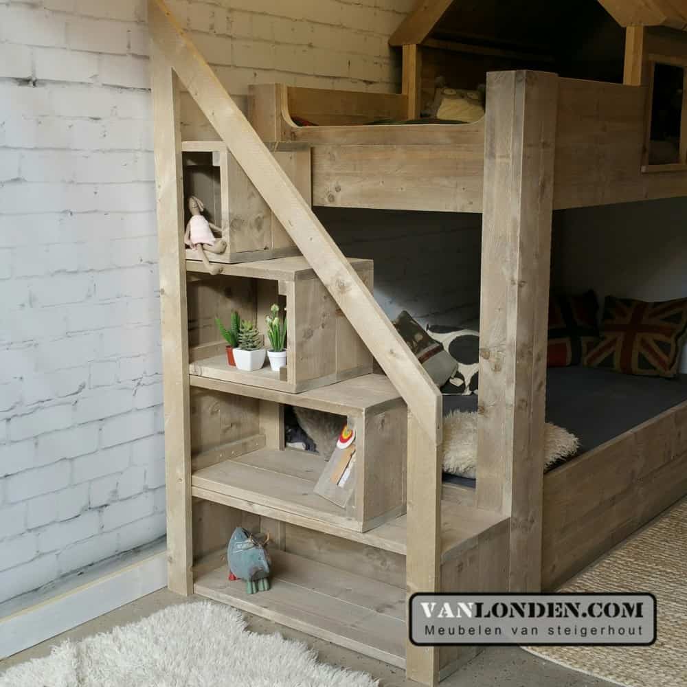 Steigerhouten hoogslaper Kaj