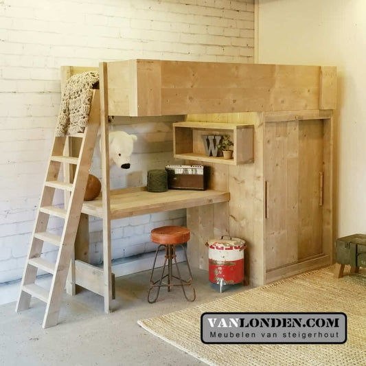 Steigerhouten hoogslaper Youri