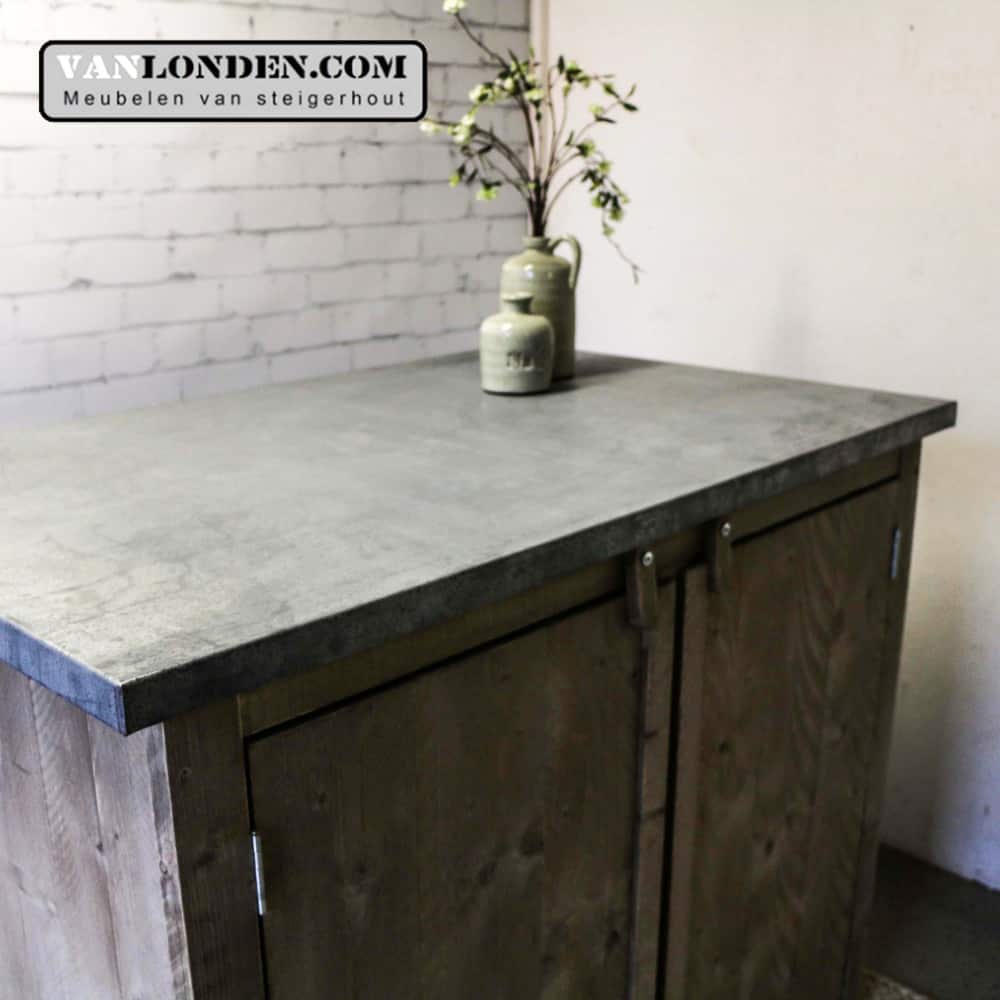 Steigerhouten keukenbar Alberto