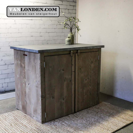 Steigerhouten keukenbar Alberto