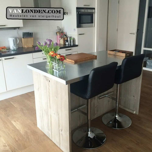 Steigerhouten keukenbar Nino