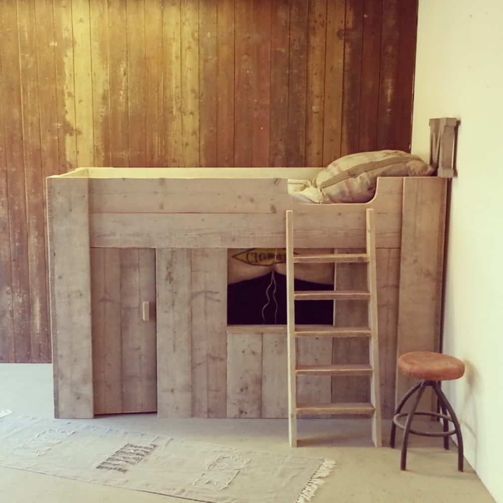 Steigerhouten hoogslaper Colin