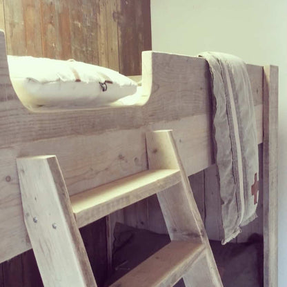 Steigerhouten stapelbed Owen