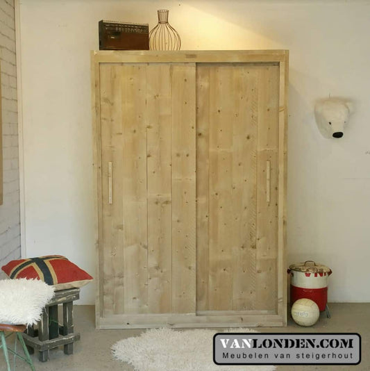Steigerhouten kledingkast Allard