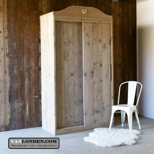 Steigerhouten schuifdeurkast Claire