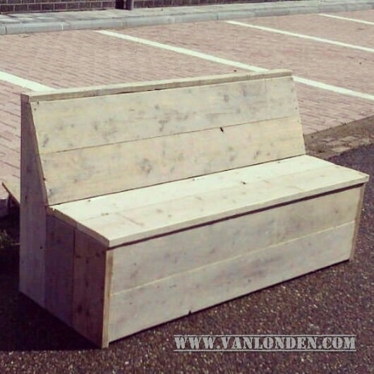 Steigerhouten klepbank Jet