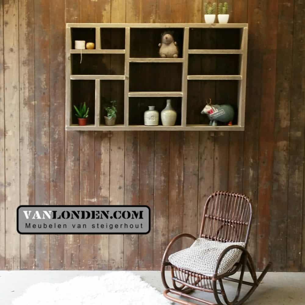 Steigerhouten vakkenkast Lieve
