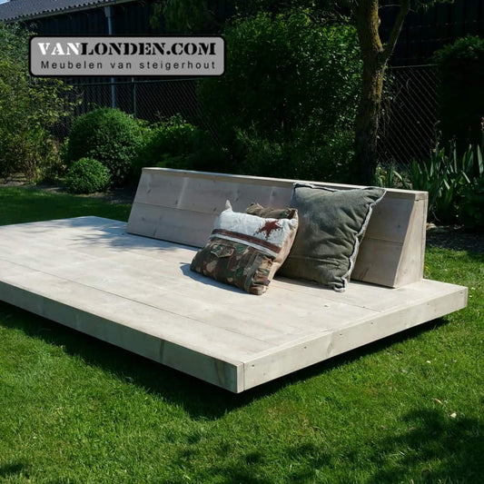 Steigerhouten loungebed Marc