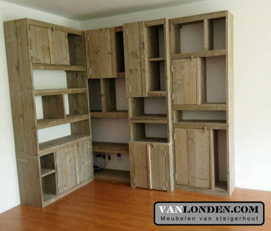 Steigerhouten opbergkast André