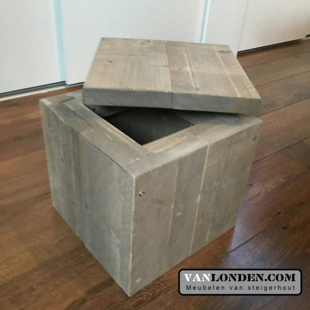 Steigerhouten opbergkist Pepijn