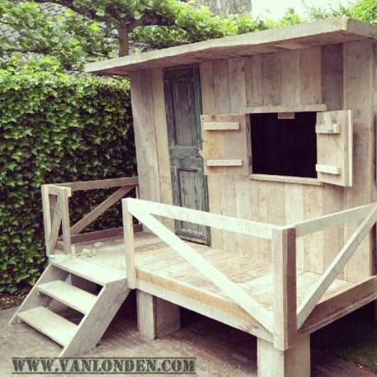 Steigerhouten speelhuis Quinten