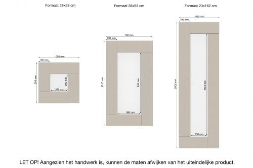 spiegel met steigerhouten lijst