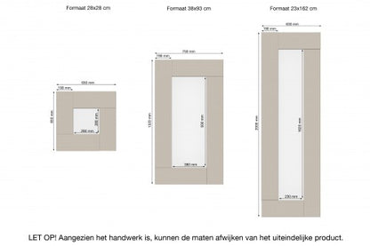 spiegel met steigerhouten lijst