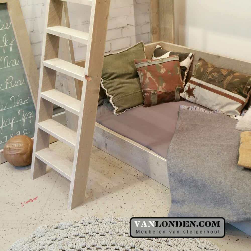 Steigerhouten stapelbed Diederik