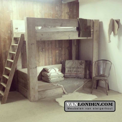 Steigerhouten stapelbed Sepp