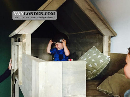 Steigerhouten stapelbed Ties