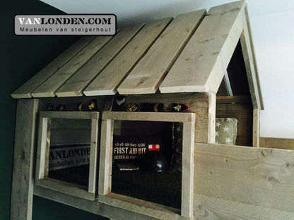 Steigerhouten stapelbed Ties