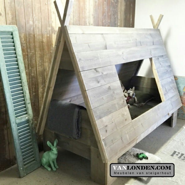 Steigerhouten tentbed Hiawatha