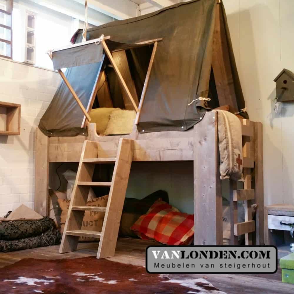 Steigerhouten tentbed Tommy