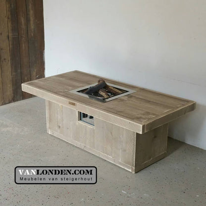 Steigerhouten vuurtafel Vincent