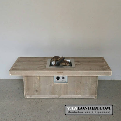 Steigerhouten vuurtafel Vincent