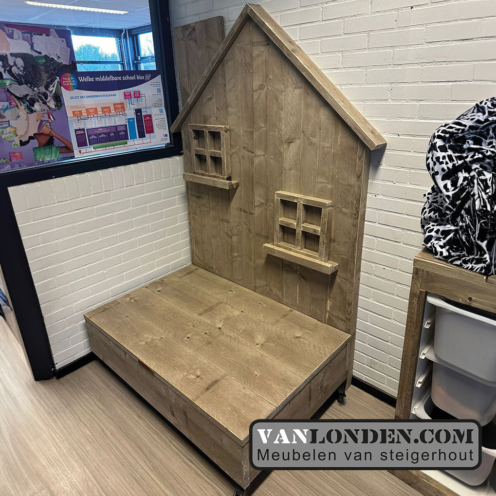 Steigerhouten Wand huisjes Flo