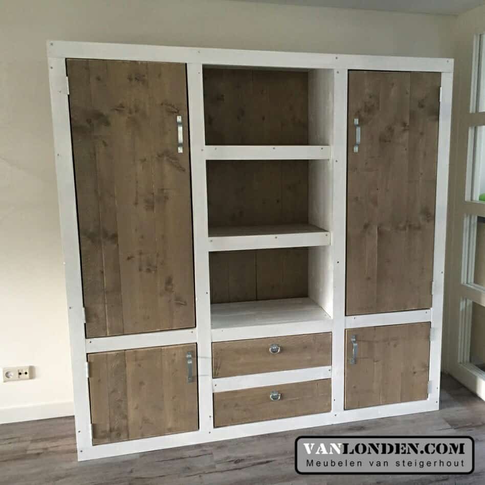 Steigerhouten wandkast Valentijn