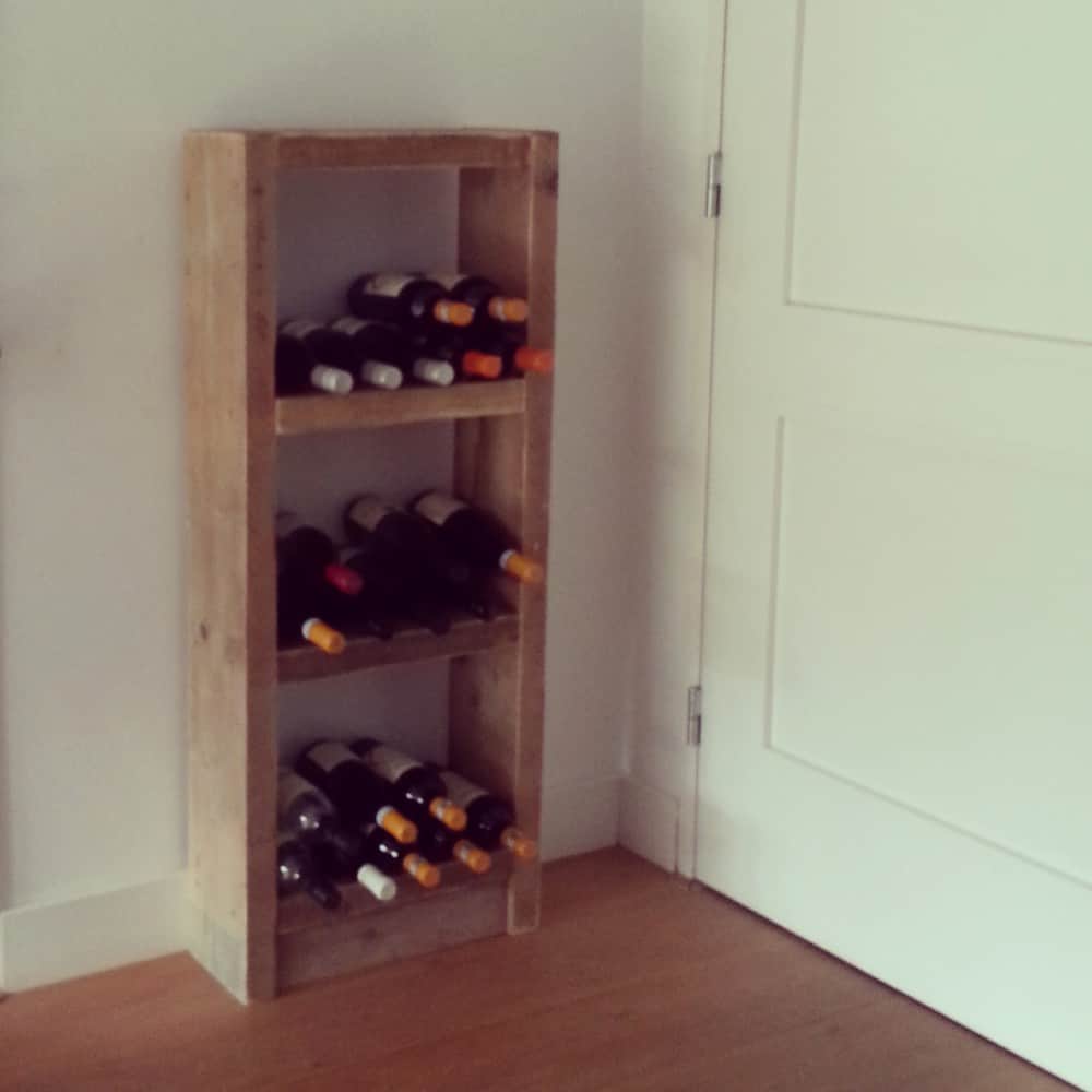 Steigerhouten wijnrek Jules
