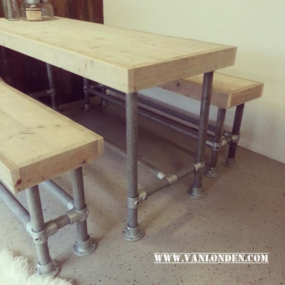 Actieve zitbank van steigerhout Nine