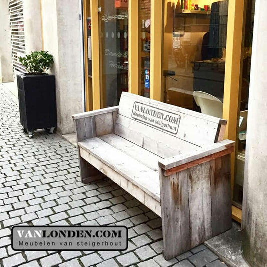Steigerhouten zitbank Sylvie