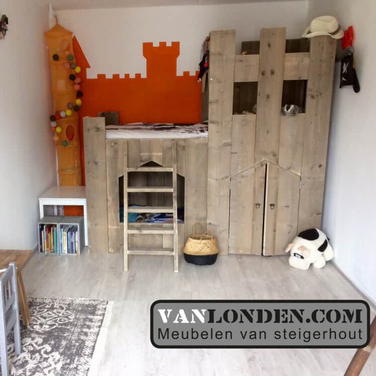 Steigerhouten kasteelbed Daniel