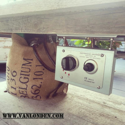 Steigerhouten vuurtafel Victor